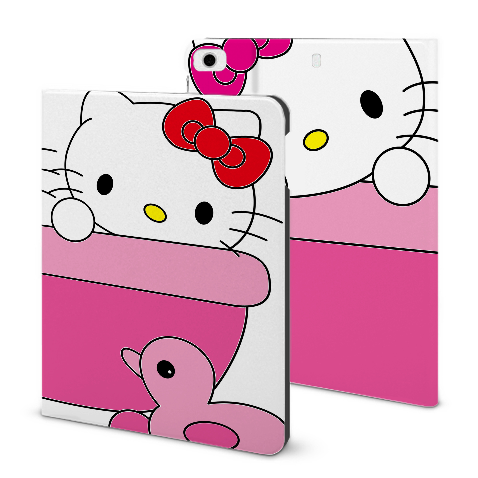 （画像用） Hello Kitty ハローキティ IPad ケース ブック型 PUレザー TPU 耐衝撃 軽量 薄型 ペン収納なし 全面保護 IPad 各モデル対応